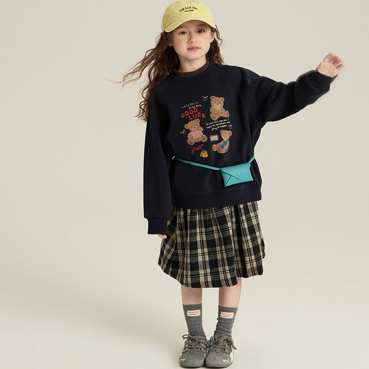 Yumi妈女童加绒加厚卫衣