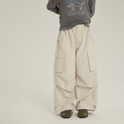 男女童口袋工装裤2025秋季新款