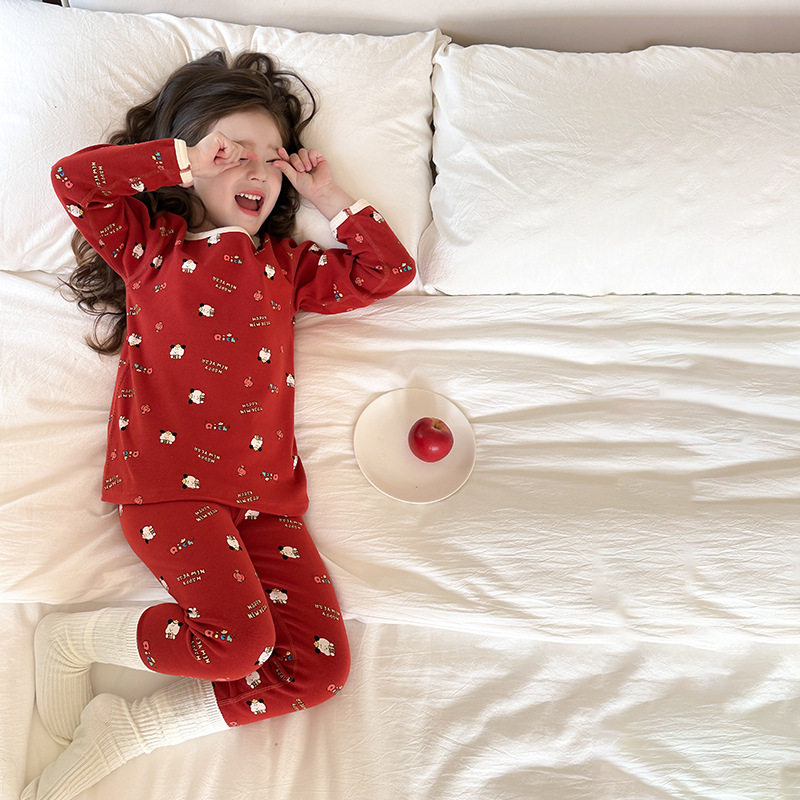 Yumi妈秋款儿童男女童280克无骨A类秋衣秋裤羊毛拉架家居服24Y045,童装/婴儿装/亲子装,家居服套装,淘宝优惠券,粉丝福利购,淘宝优惠卷