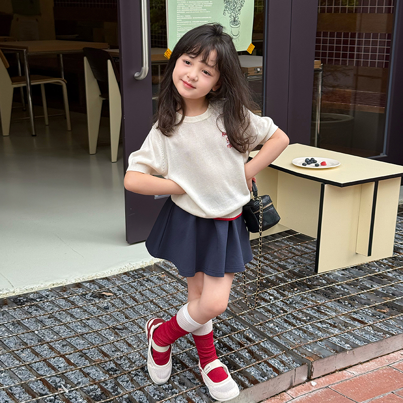 儿童薄款针织衫正肩T恤