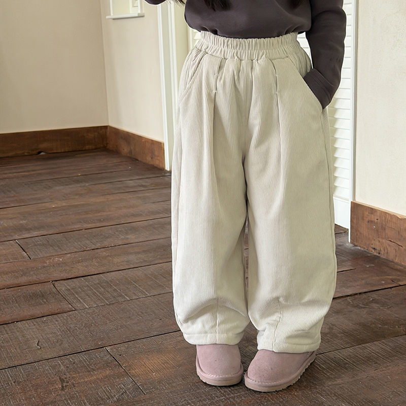 冬季新款儿童棉裤灯芯绒长裤
