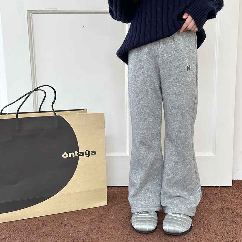 Yumi妈儿童修身女童微喇叭裤