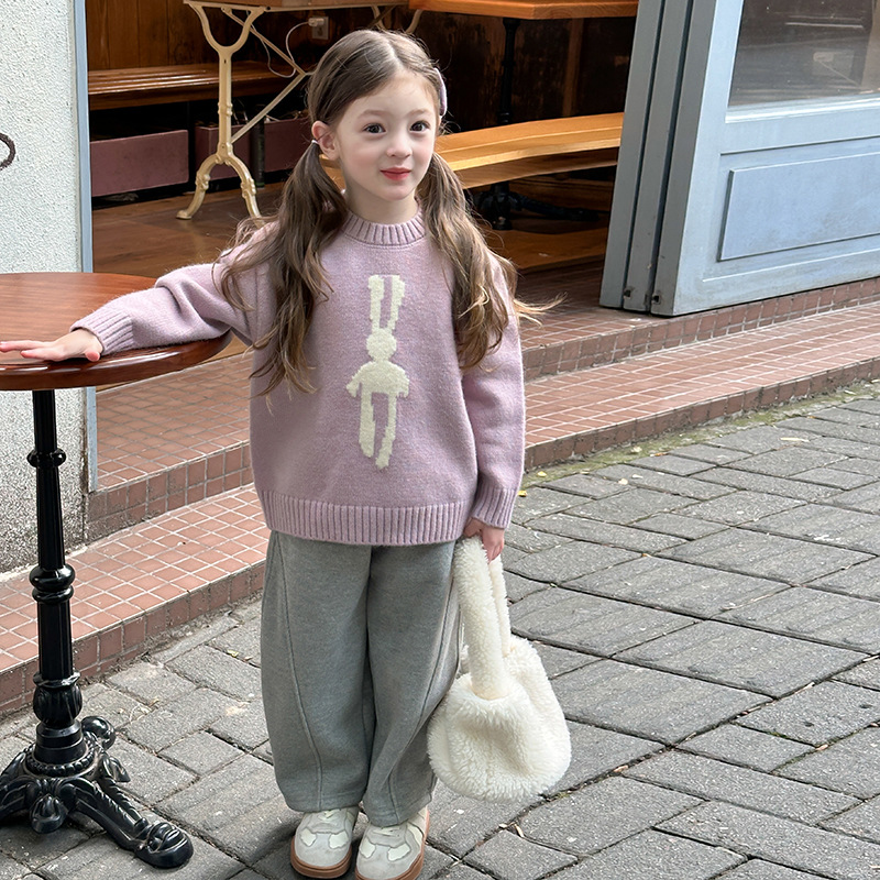 2025冬季女童韩版小兔子毛衣