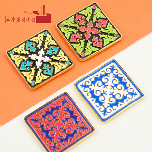 新疆吐鲁番博物馆文创民族纹样冰箱贴哈萨克柯尔克孜族花纹小礼物
