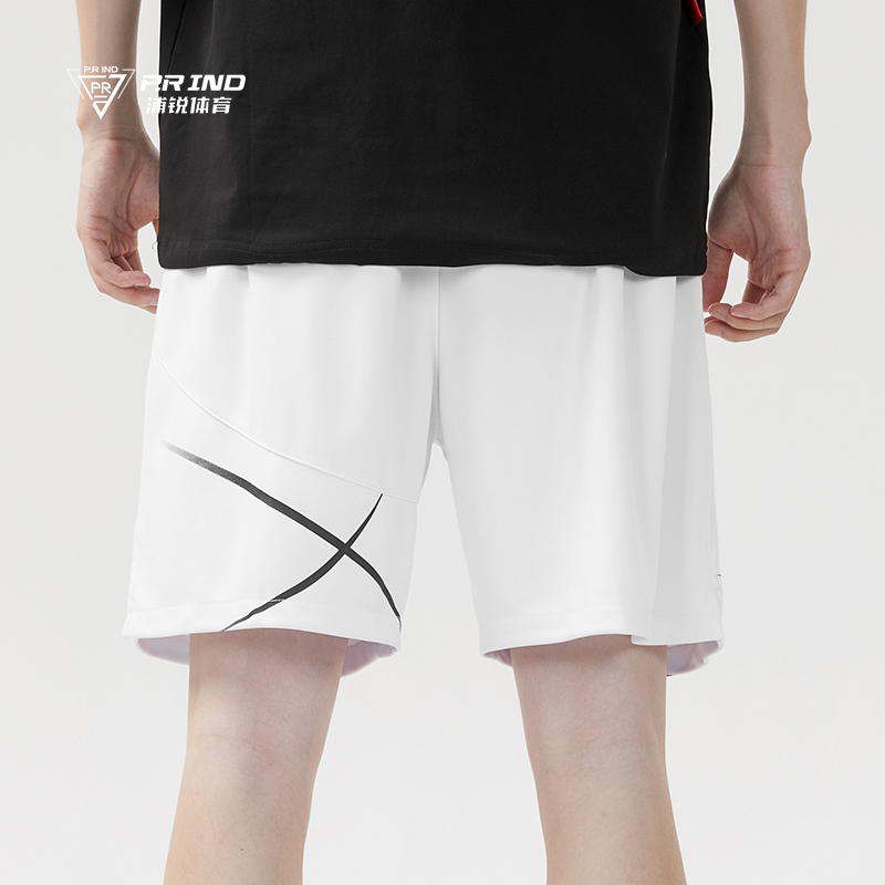 浦锐网球服短裤男2025春秋五分裤吸汗速干比赛训练服休闲运动裤