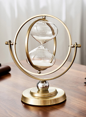 北欧创意简约沙漏计时器博古架电视柜隔断玄关装饰品轻奢家居摆件