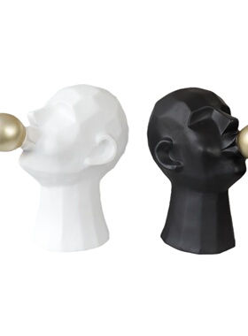 现代简约抽象人物雕塑酒店样板房间客厅艺术摆件轻奢软装饰品