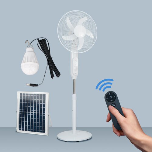 16寸太阳能充电风扇跨境热销12000毫安户外落地扇solar fan