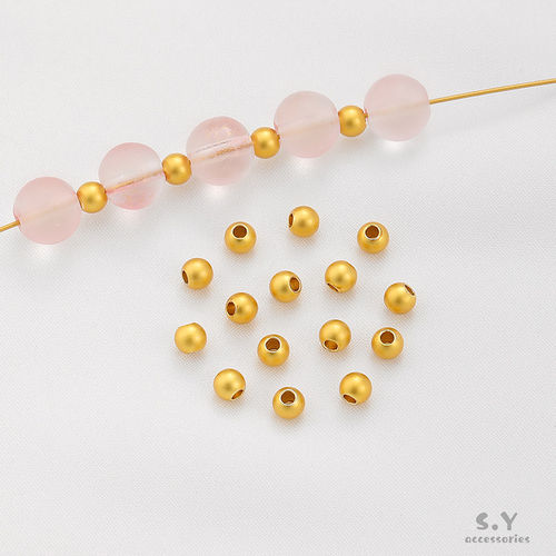 保色古法金转运珠圆珠小金珠隔片