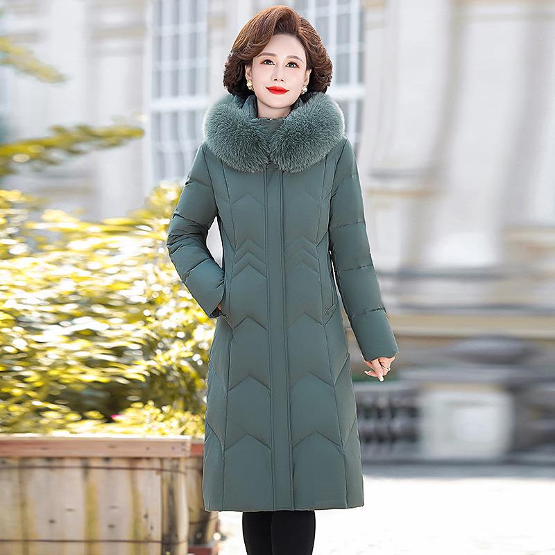 2025新款加厚女大码过膝白