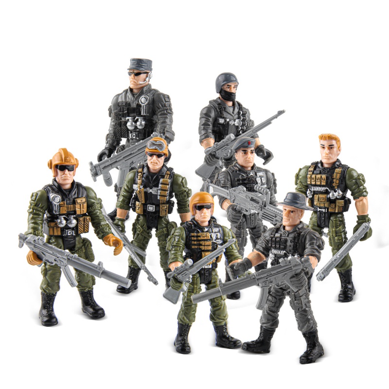 海军陆战队大兵人玩具仿真模型小士兵人物军事模型儿童玩具