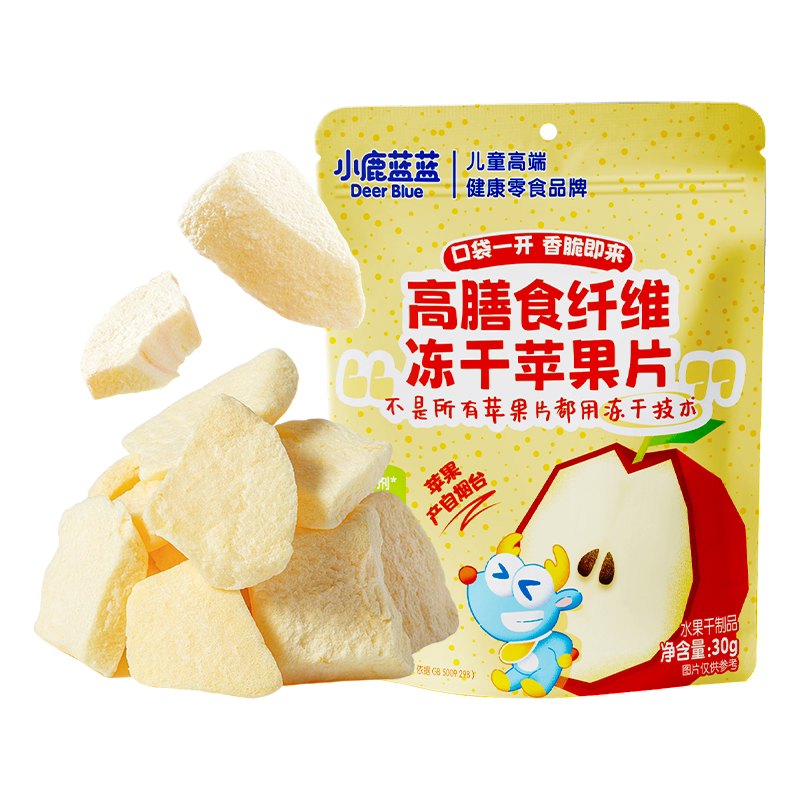 小鹿蓝蓝冻干水果片苹果片清梨椰子芒果脆片果干健康宝宝儿童零食