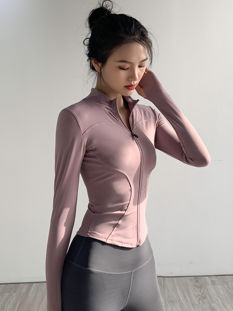 Lululemon露露乐蒙运动外套女紧身显瘦健身服速干衣透气长袖上衣