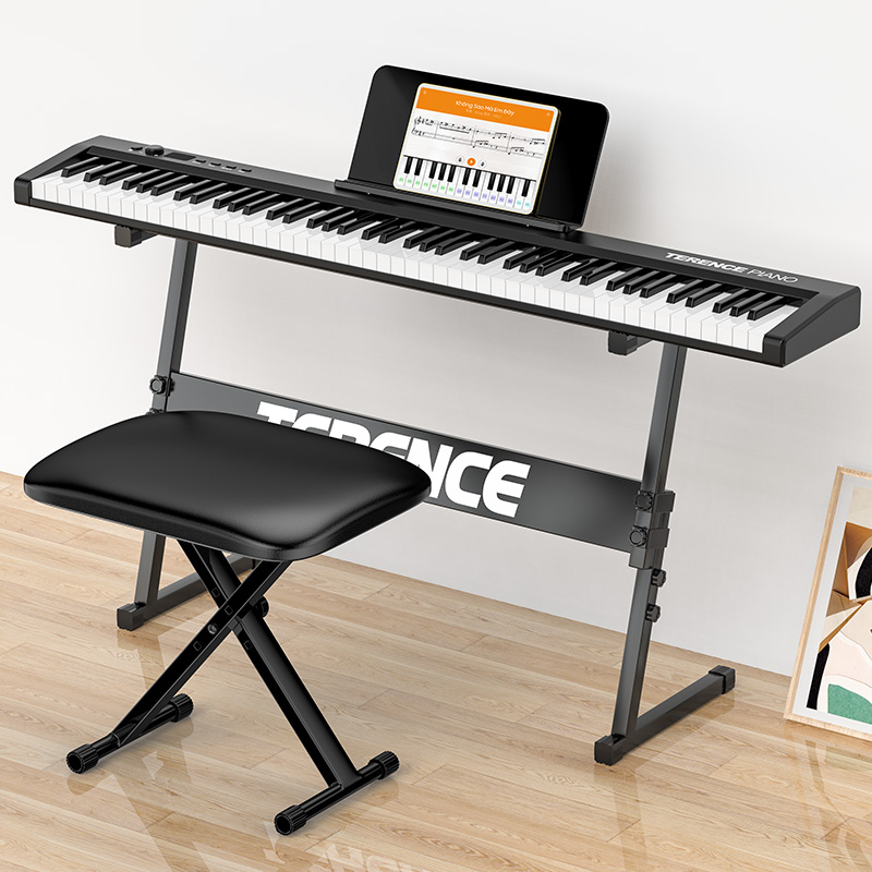 特伦斯升降琴凳可折叠单人琴凳电子琴/电子琴/古筝/二胡/钢琴通用