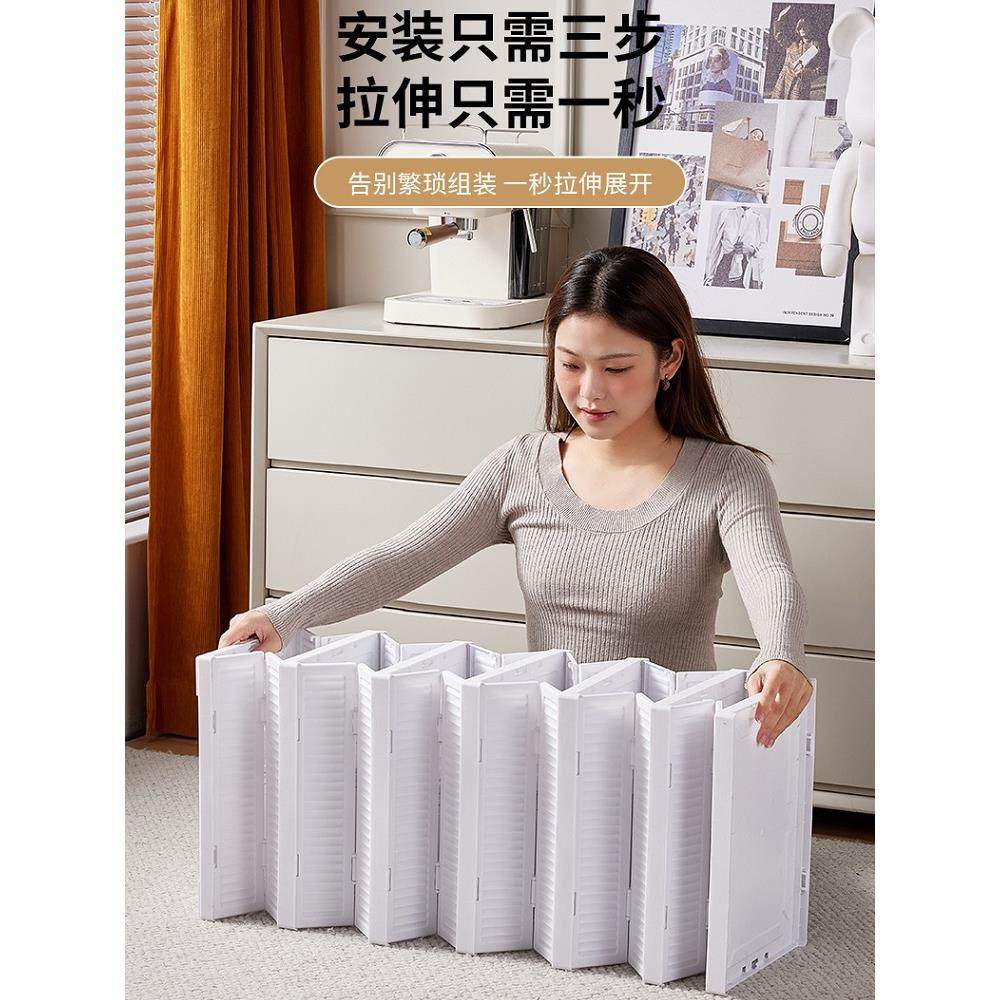 加厚折叠鞋盒收纳盒透明防尘抽屉式收纳鞋柜塑料鞋架一体式免安装