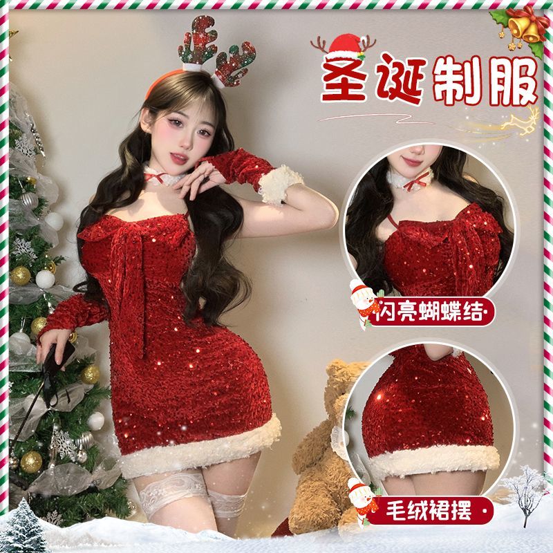 圣诞战袍纯欲风圣诞主题主播衣服