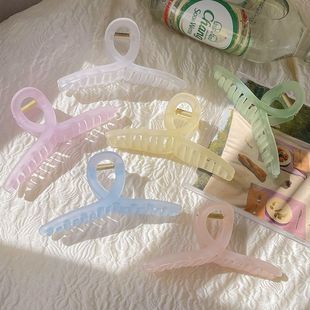 百搭大号发量多抓夹女夏季发抓夹子鲨鱼夹可爱发卡后脑勺发夹果冻