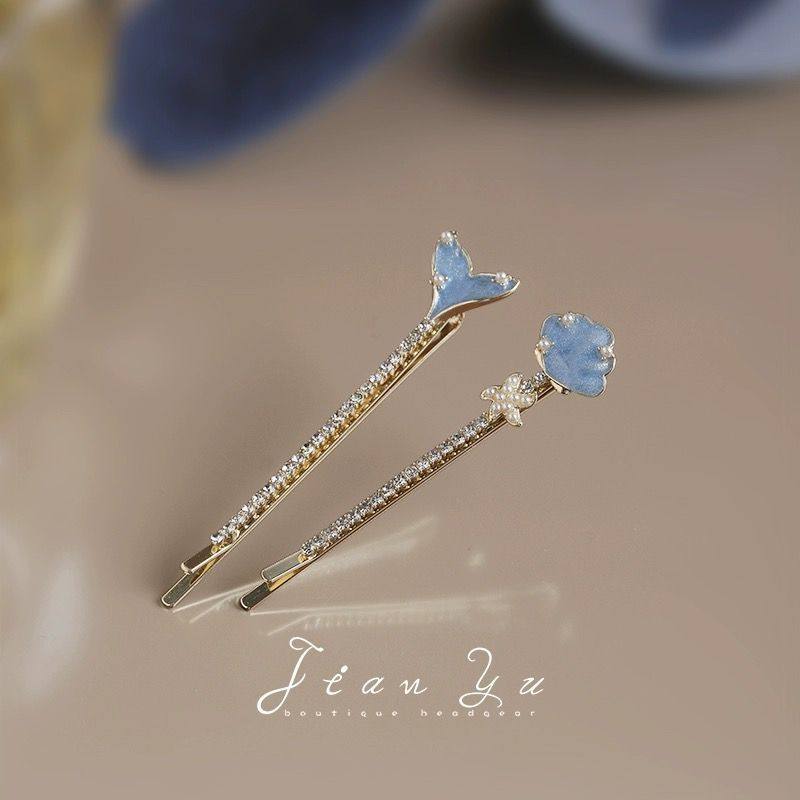 韩系海洋鱼尾贝壳发夹女新款精致一字夹边夹气质刘海碎发夹子发卡,饰品/流行首饰/时尚饰品新,发饰,淘宝优惠券,粉丝福利购,淘宝优惠卷