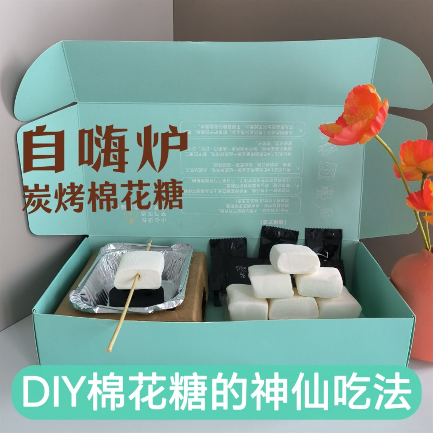 自嗨炉炭烤棉花糖可以烤的棉花糖套装饼干自制DIY围炉煮茶棉花糖,零食/坚果/特产,软糖/果味糖/凝胶糖果,淘宝优惠券,粉丝福利购,淘宝优惠卷