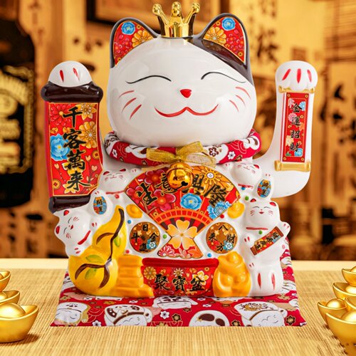 自动摇手招财猫摆件开业礼