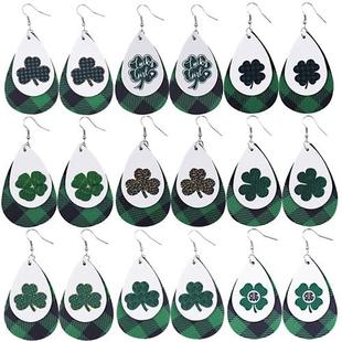 Creative Leather Earrings Patricks St. Green Irish Festival