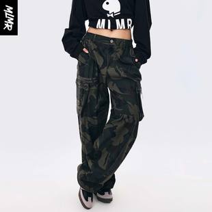 MLMR机能风男女同款 阔腿裤 宽松迷彩美式 裤 廓形工装 王文绮罗米同款