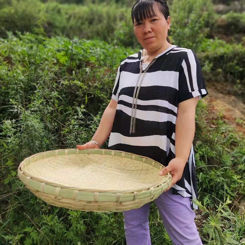 厂家直销地手工家用商用簸箕竹编制品门店装修品筛子粮食晒簸清洁