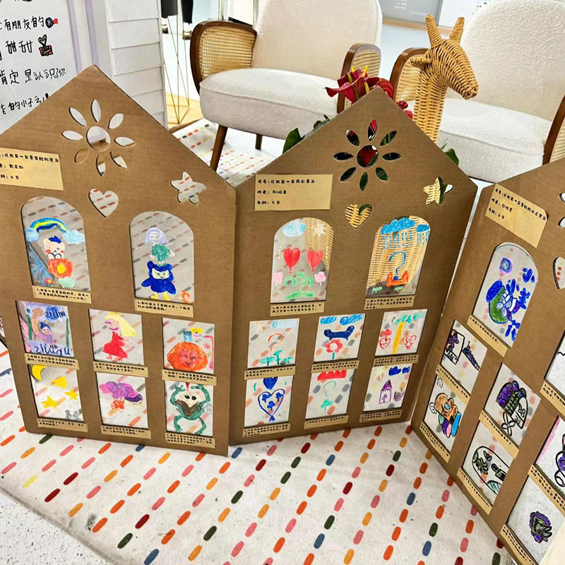 开学幼儿园大厅装饰走廊布置半成品环创光影手工材料美工室建构区光影城堡