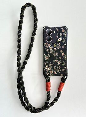 适用vivoy78手机壳V2278A斜跨挂绳vivo y78+保护套V2271A四角防摔vlvoy78m高级viv0y78十新款潮女5g硅胶全包