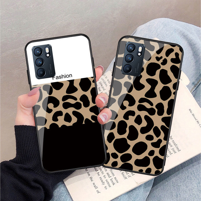 opporeno6手机壳玻璃peqm00全包防摔reno6pro保护套pepm00豹纹opreno6pro+新款penm00女0pp0ren06pr0网红pr0