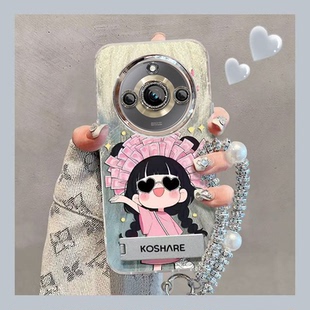 适用realme11手机壳RMX3751带镜头膜oppo真我11pro+保护套RMX3740新款11pro全包边RMX3770防摔5g卡通可爱女生