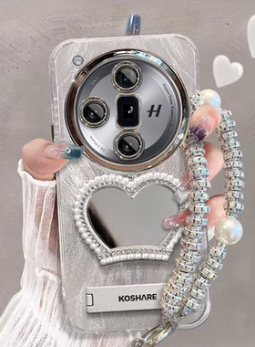 适用oppofindx7手机壳补妆镜PHZ110带镜头膜findx7ultra保护套PHY110全包边opfindx7pro防摔0pp0新款5g高级女