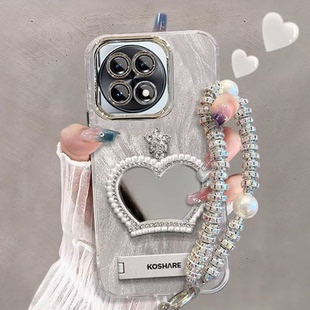 适用一加ace5手机壳补妆镜PKG110带镜头膜1加ace5pro保护套PKR110全包边1+ace5pr0防摔oneplus高级外套女新款