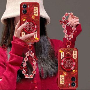 适用iQOOZ6手机壳v2220a新年款 vivoiqooz6保护套iq00z6软硅胶5G爱酷z六全包边ipooz防摔lqooz手链支架文字女