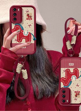 适用华为p40手机壳新款ANA-AN00本命年huaweip40pro保护套ELS-ANOO软硅胶hwp40pr0全包防摔anoo手绳5G卡通女