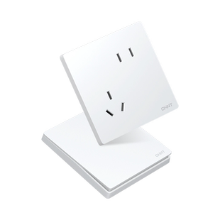 正泰开关插座官方正品86型家用一开五孔墙壁面板全屋6ts云月白