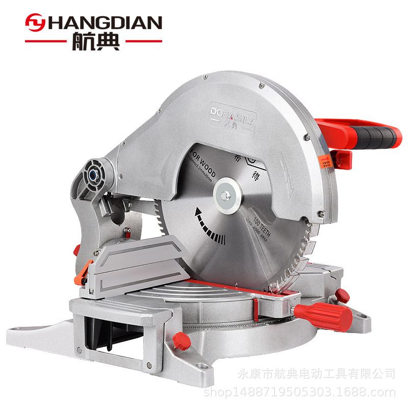 14寸355mm锯铝机高精度齿轮摇头式重型斜切断割铝合金介铝机