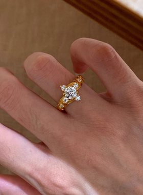 浪漫传说中古月桂叶戒指