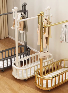 德国衣帽架落地可移动室内衣服架房间简易衣服收纳家用卧室挂衣架