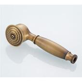 全铜淋浴头喷淋软管座钩欧洲电话喷嘴手持配件古董覆古纯黑色