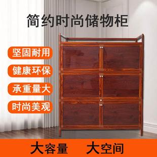加厚铝合金钢化玻璃储物柜阳台防晒置物柜复古木纹碗橱柜灶台柜餐