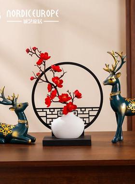 新中式鹿摆件轻奢高档创意家居酒柜客厅玄关电视柜桌面装饰工艺品