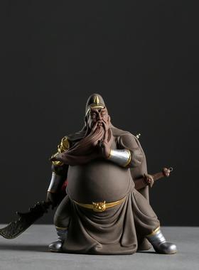 中式武财神关公摆件陶瓷招财镇宅家居客厅办公室桌面装饰开业礼品