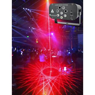 8孔128图案旋转彩灯闪灯ktv酒吧氛围家用节日客厅七彩变色星空灯