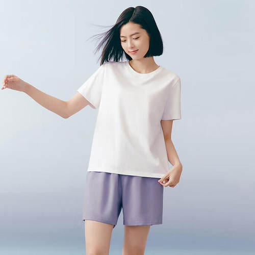三枪家居裤女士夏季新品凉感睡裤3A抗菌弹力短裤女50730