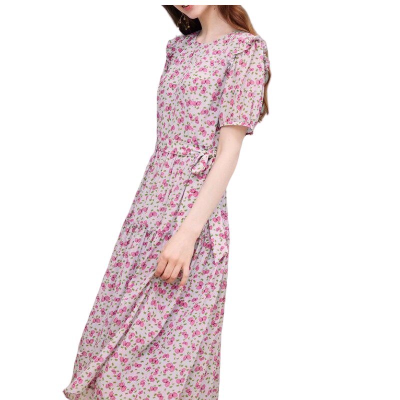 诗篇可颜23夏季女装新款圆领真丝桑蚕印花减龄连衣裙AC53205147属于什么档次？
