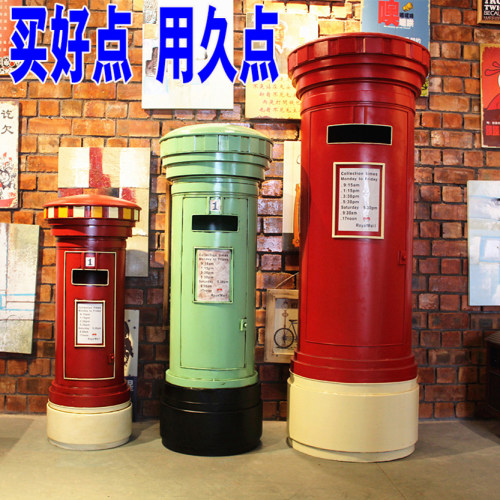 咖啡馆英国模型酒吧复古铁皮邮筒
