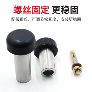 304不锈钢门顶防撞门碰加长门挡卫生间门阻玻璃门橡胶定位器加厚