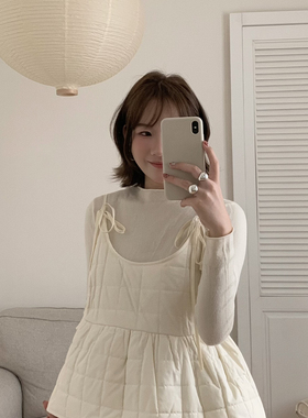 Flower & April-夹棉吊带背心女外搭叠穿宽松无袖上衣马甲160987