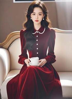 法式气质女神范长裙高端